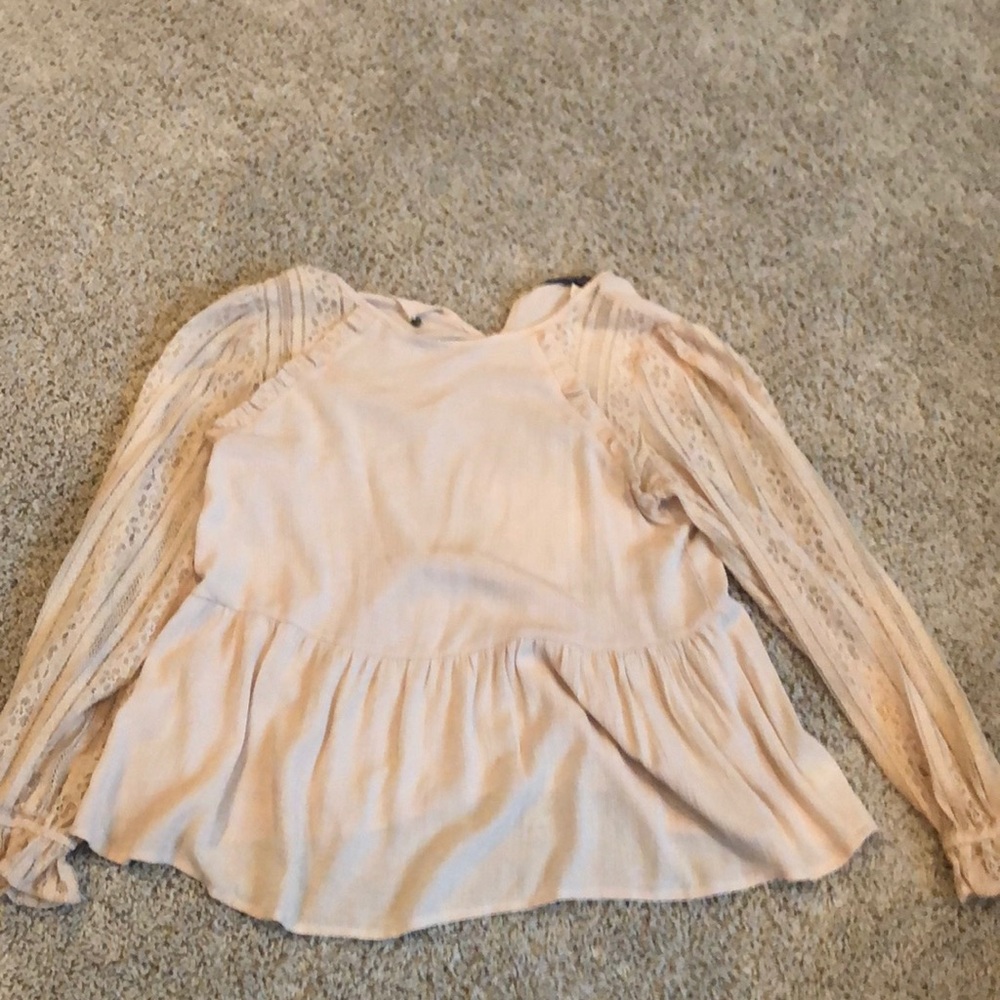 cream colored flowy blouse top (never worn)
